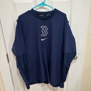Nike MLB Boston Red Sox Navy Blue White Pullover Windbreaker Jacket Mens U.S. XL